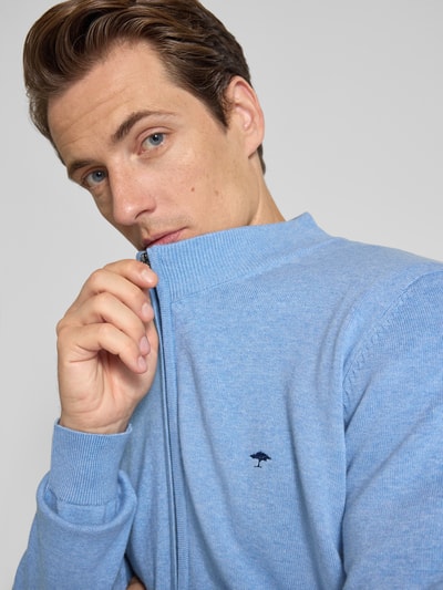 Fynch-Hatton Strickjacke mit Reißverschluss Hellblau 3