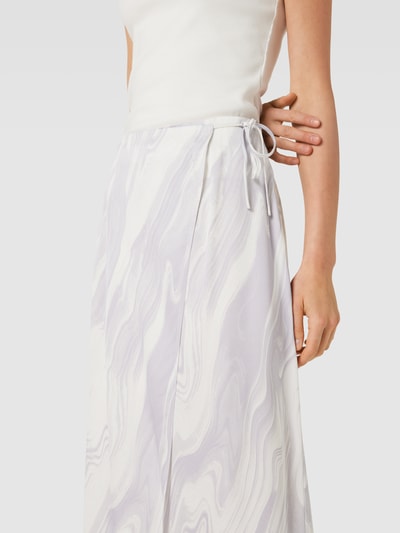 Calvin Klein Womenswear Wickelrock aus Viskose mit Allover-Muster Modell 'SHINE' Flieder 3