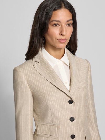 Max Mara Studio Regular Fit Blazer aus Schurwoll-Mix Modell 'PANINO' Beige 3