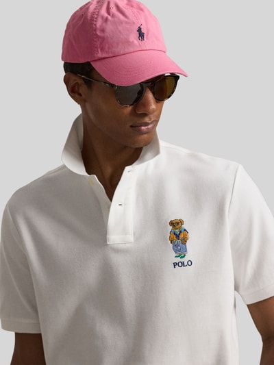 Polo Ralph Lauren Regular Fit Poloshirt aus reiner Baumwolle mit Polo Bear Stitching Weiss 3