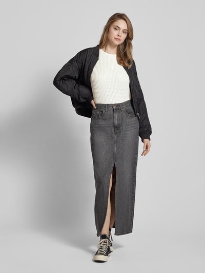 QS Crop Top mit Strukturmuster Weiss 1