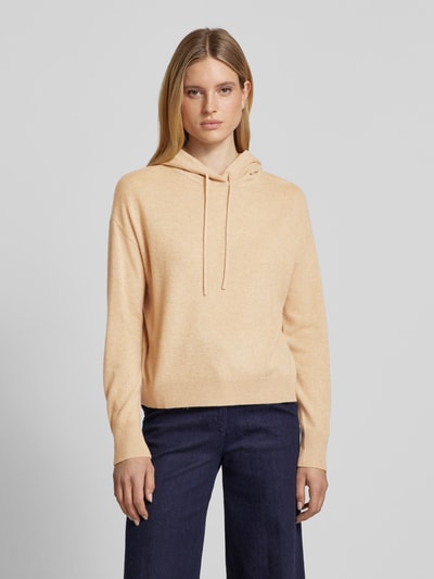 Jake*s Casual Hoodie van puur kasjmier met capuchon Zand gemêleerd - 4