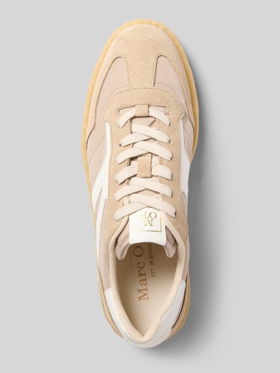 Marc O'Polo Low Top Sneaker aus echtem Leder-Textil-Mix Modell 'Cortney W2M' Sand 3