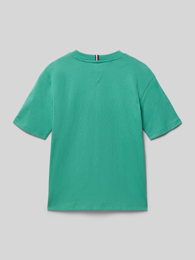 Productfoto, Regular Fit T-shirt uit puur katoen van Tommy Hilfiger Teens, look: effen kleuren, labelprint, logostitching, ronde hals, korte mouw