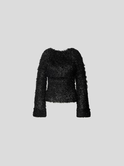 Victoria Beckham Pullover mit Effektgarn Black 2