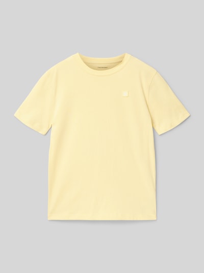 Calvin Klein Jeans t-shirt o kroju regular fit z czystej bawełny Jasnożółty 1