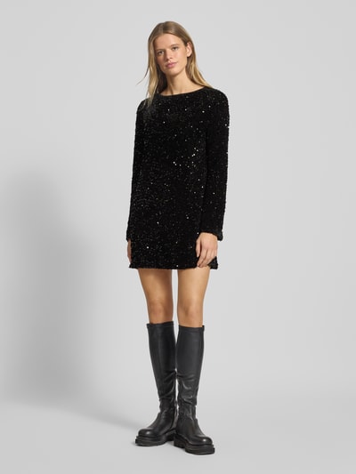 ONLY Körpernahes Cocktailkleid mit Pailettenbesatz Modell 'ANIKA' Black 1