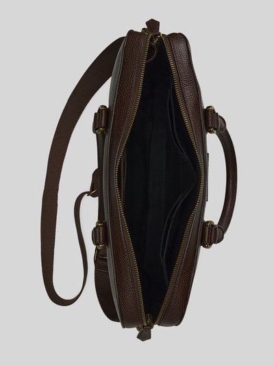 Polo Ralph Lauren Laptoptasche aus Rindsleder mit Laptopfach Dunkelbraun 5