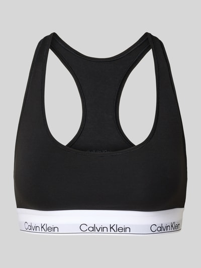 Calvin Klein Underwear Biustonosz typu bralette z paskiem z logo Czarny 1
