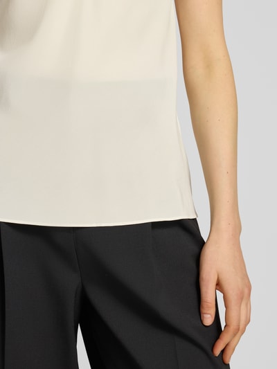 BOSS Top w stylu bluzki o kroju regular fit z czystego jedwabiu model 'BOLARU' Złamany biały 3