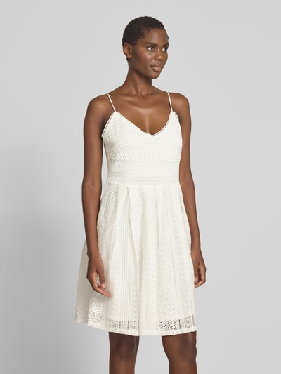 Vero Moda Getailleerde mini-jurk van katoenmix, model 'HONEY' Wit - 4
