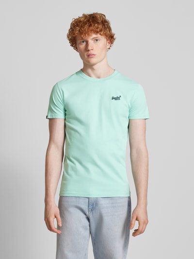 Superdry T-Shirt mit Label-Stitching Gruen 4