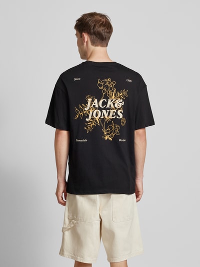 Jack & Jones T-shirt z nadrukiem z logo model ‘PRAIA’ Czarny 5