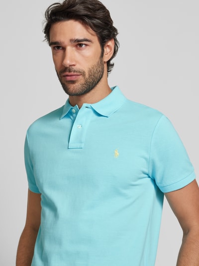 Polo Ralph Lauren Poloshirt mit Label-Stitching Tuerkis 3