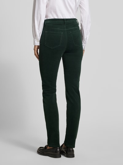 Christian Berg Woman Slim fit corduroy broek in 5-pocketmodel Donkergroen - 5