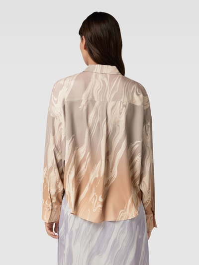 Calvin Klein Womenswear Blouse met all-over motief Taupe - 5