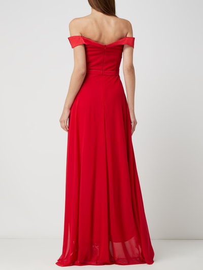 TROYDEN COLLECTION Off-Shoulder-Abendkleid mit Herz-Ausschnitt Rot 4