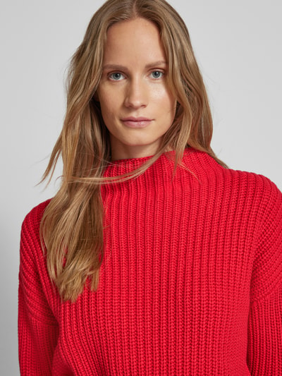 Selected Femme Gebreide pullover met turtleneck, model 'SELMA' Rood - 3