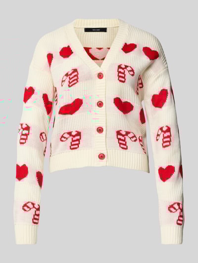 Vero Moda Strickjacke mit Weihnachts-Motiv Modell 'CANDYHEARTS' Offwhite 2