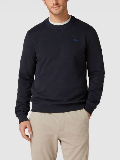 s.Oliver RED LABEL Sweatshirt mit Label-Print Marine 4