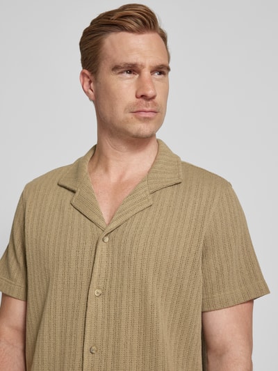 Mango Regular Fit Freizeithemd mit 1/2-Arm Modell 'corbo' Khaki 3