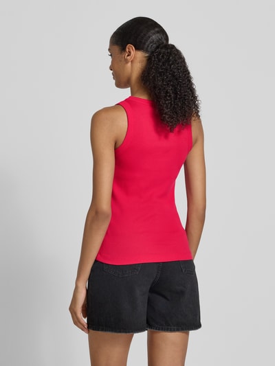 Drykorn Tanktop met ribboorden, model 'OLINA' Felroze - 5