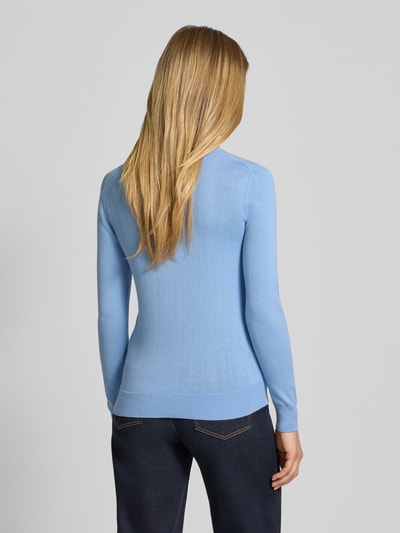 Tom Tailor Regular fit turtleneck van een mix van katoen en viscose Lichtblauw - 5