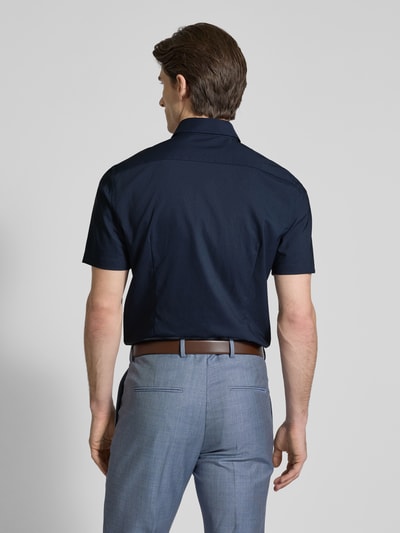 Jake*s Slim Fit Kurzarmhemd in kurzärmeligem Design Marine 5