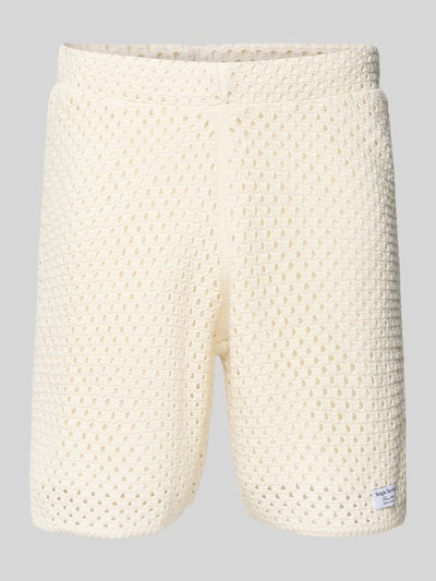 SERGIO TACCHINI Regular fit korte broek met ajourpatroon, model 'ORTIGIA' Offwhite - 2