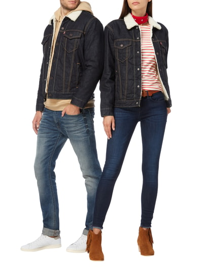 Levi's® Sherpa Trucker Jacket mit Teddyfutter Dunkelblau 4