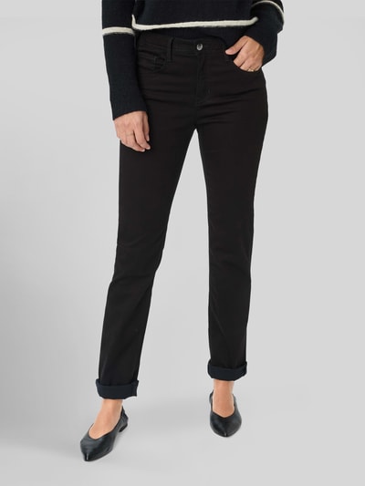 Brax Body Fit Gerade Hose aus Lyocell-Mix mit Modal-Baumwoll-Anteil Modell 'CAROLA' Black 4