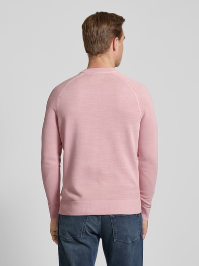 Marc O'Polo Strickpullover mit gerippten Abschlüssen Rosa 5