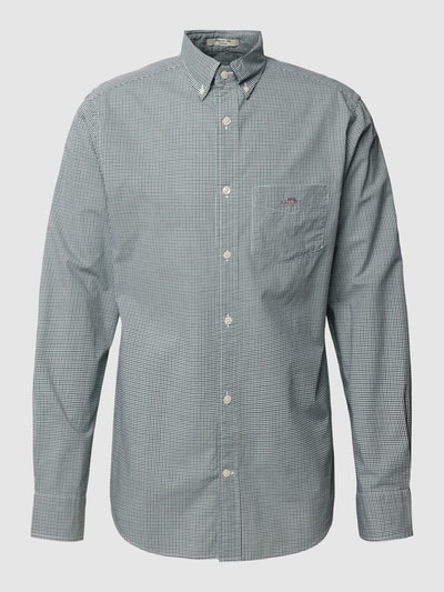 Gant Regular fit vrijetijdsoverhemd met labelstitching, model 'POPLIN' Groen - 2