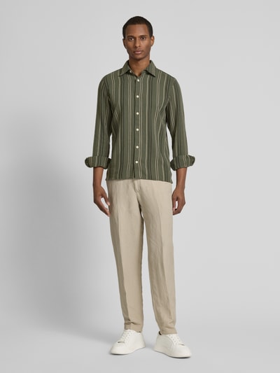 MCNEAL Tailored Fit Freizeithemd mit Kentkragen Khaki 1