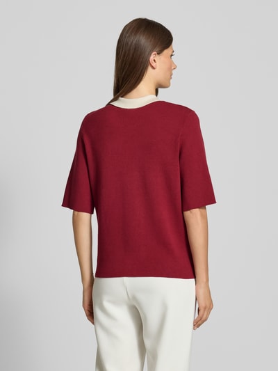 YAS Regular fit cardigan van viscosemix, model 'Loro' Donkerrood gemêleerd - 5