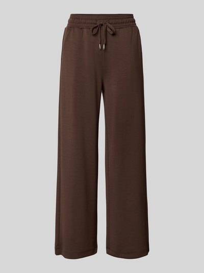 Produktfoto, Sweatpants mit elastischem Bund von Soyaconcept in Braun, weiter Schnitt, elastischer Bund, Modal-Materialmix, Tunnelzug.