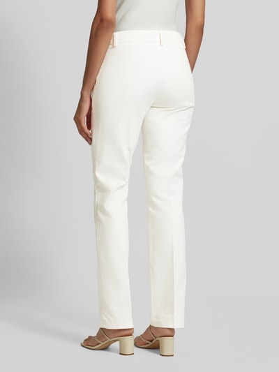 Brax Regular fit stoffen broek met ceintuurlussen, model 'Style.Maron' Offwhite - 5