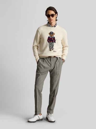 Polo Ralph Lauren Regular Fit Pullover mit Woll-Anteil Sand 1
