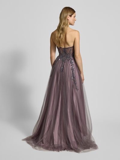 LUXUAR FASHION Abendkleid im Off-Shoulder-Look Taupe 5