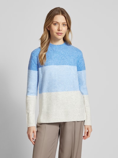 Tom Tailor Denim Regular Fit Strickpullover mit Colour Blocking Blau 4