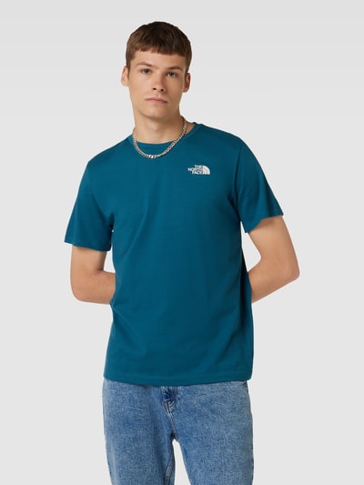 The North Face T-Shirt mit Label-Print Royalblau 4