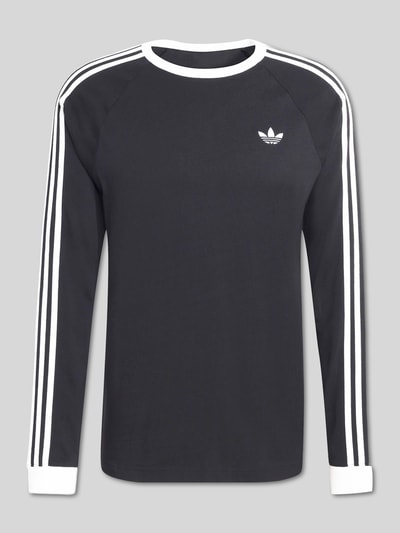 adidas Originals Bluzka z długim rękawem w stylu sport z czystej bawełny o kroju regular fit Czarny 2