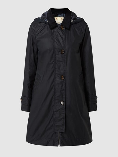 Barbour Parka van gewaxt katoen, model 'Darla' Marineblauw - 2