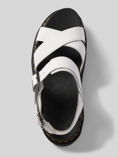 Produktfoto, Sandalette aus Leder Modell 'Voss II' von Dr. Martens in Weiß mit Riemen, Dornschließe, Gummisohle, Absatzhöhe 6 cm, Damen