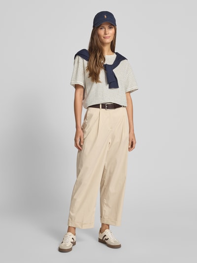 Tommy Hilfiger Relaxed fit T-shirt van een mix van linnen en katoen Marineblauw - 1