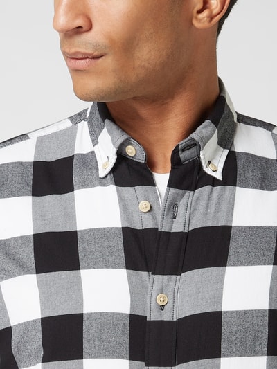 Selected Homme Koszula flanelowa o kroju slim fit z bawełny Czarny 3