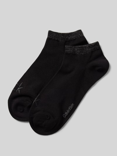 CK Calvin Klein Sneakersocken mit Label-Detail im 2er-Pack Black 1