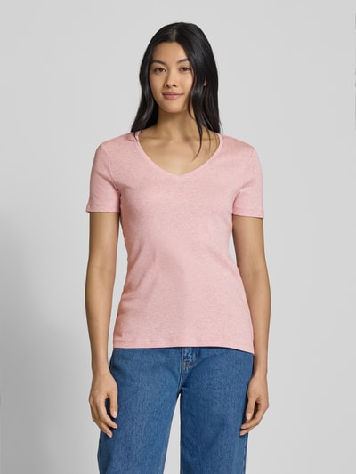 Christian Berg Woman T-shirt met V-hals Oudroze gemêleerd - 4