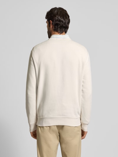 Polo Ralph Lauren Bluza z wyhaftowanym logo i okrągłym dekoltem Złamany biały melanż 5
