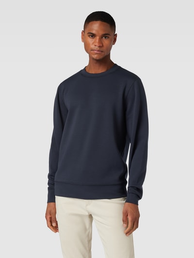 Casual Friday Sweatshirt met ronde hals, model 'Sebastian' Marineblauw - 4